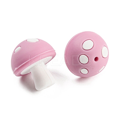 Mushroom Food Grade Silicone Focal Beads SIL-Z011-01-1