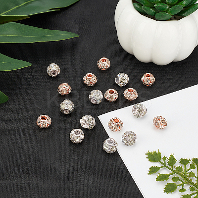 20Pcs 2 Colors Brass Beads RB-AR0001-07-1