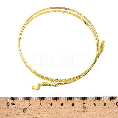 Alloy Upper Arm Open Cuff Bangles for Women BJEW-U037-01B-G-1