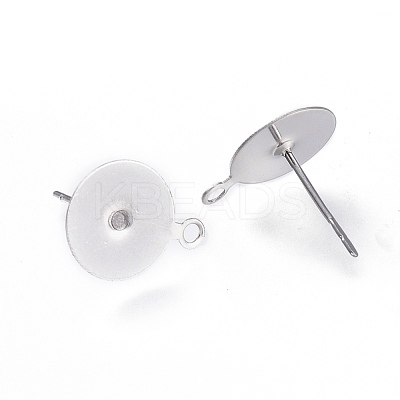 Tarnish Resistant 304 Stainless Steel Stud Earring Findings STAS-E025-1A-1