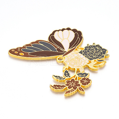 Rack Plating Alloy Enamel Big Pendants LS-ENAM-N056-399B-G-1