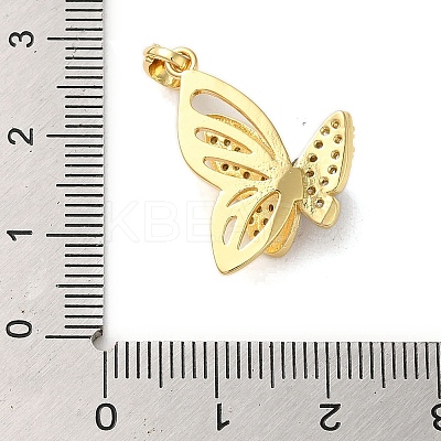 Brass Micro Pave Cubic Zirconia Pendants KK-E105-01G-02-1