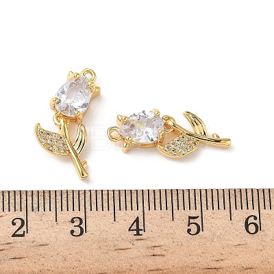 Brass Micro Pave Cubic Zirconia Pendants KK-D504-09B-G-1