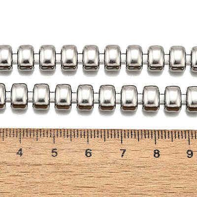 304 Stainless Steel Rectangle Link Chain Neklaces for Women NJEW-R024-01P-1