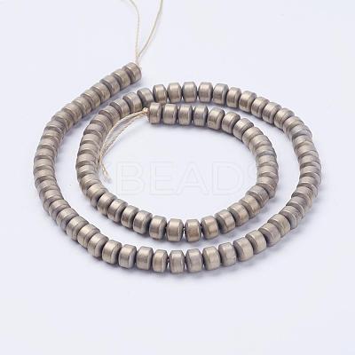 Electroplate Non-Magnetic Synthetic Hematite Beads Strands G-F510-29A-1