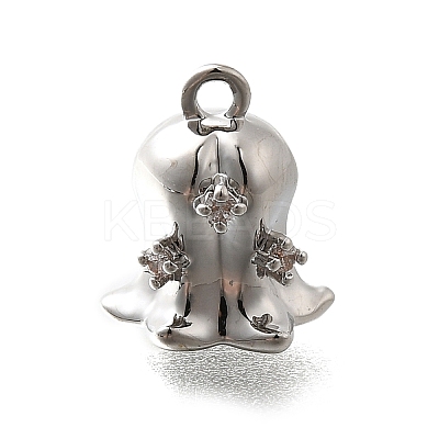 Brass Micro Pave Cubic Zirconia Pendants KK-Q035-15P-02-1