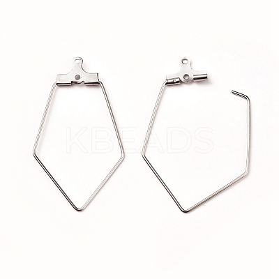 Tarnish Resistant 304 Stainless Steel Wire Pendants STAS-X0017-15P-1