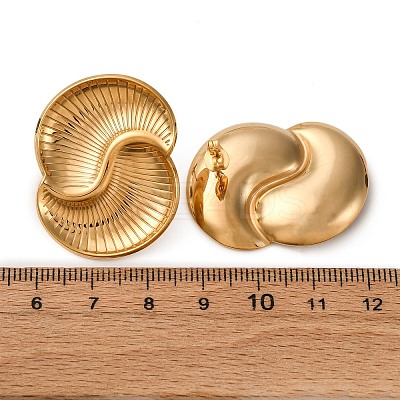 304 Stainless Steel Vortex Spiral Stud Earrings EJEW-C148-01G-1