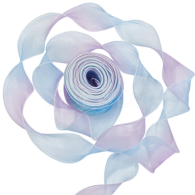1 Bag Gradient Color Organza Ribbon OHAR-CY0001-01B-1