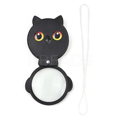 Owl Foldable Acrylic Portable Clip-On 8X Magnifying Glass TOOL-F020-01A-1