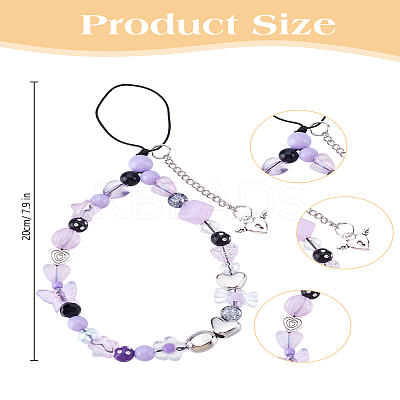 1Pc Resin and Acrylic Mobile Straps AJEW-LP0005-76-1