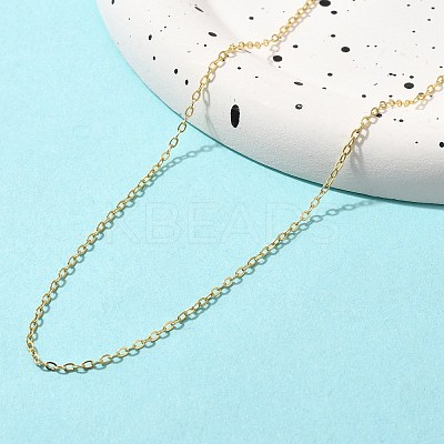 Rack Plating Brass Cable Chain Necklaces for Women NJEW-M048-01G-1