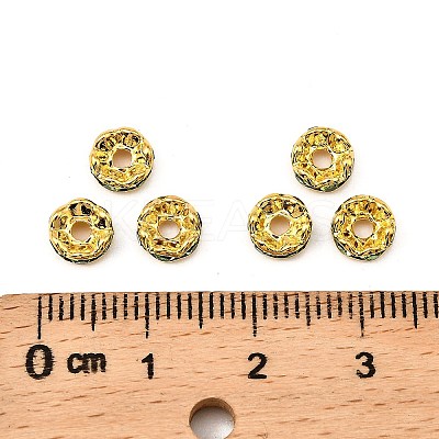 Brass Grade A Rhinestone Spacer Beads RSB028NF-10G-1
