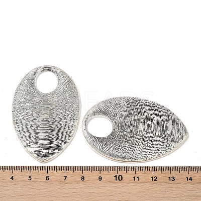 Teardrop Tibetan Style Alloy Big Pendants FIND-M082-01AS-1
