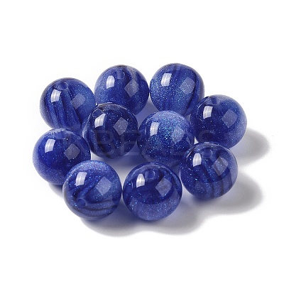 Resin Glitter Beads RESI-G066-01-1