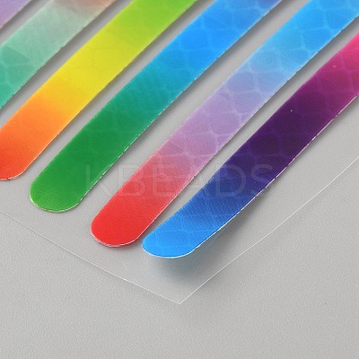 Plastic Reflective Car Wheel Rim Stickers AJEW-WH20033-099A-1
