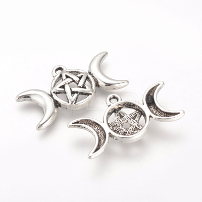 Tibetan Style Alloy Pendants X-TIBE-Q070-51AS-NR-1