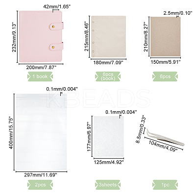PU Binder Noterbook for Flower Press with Storage Bag DIY-WH0028-58-1