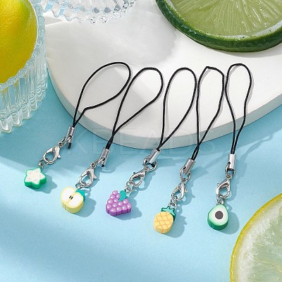 Handmade Polymer Clay Mobile Straps HJEW-JM01077-1