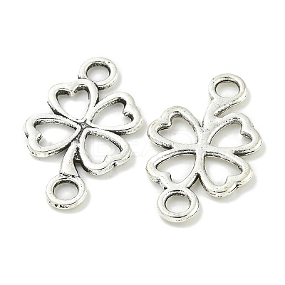 Tibetan Style Alloy Shamrock Connector Charms LS-X-TIBE-I026-6013AS-1