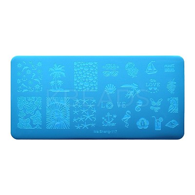 Non-Tarnish Stainless Steel Nail Art Stamping Plates X-MRMJ-S048-093-1