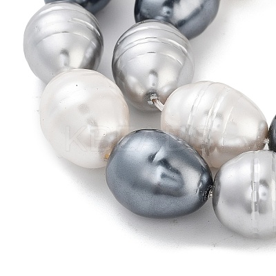 Electroplated Shell Pearl Beads Strands BSHE-H110-01-04-1