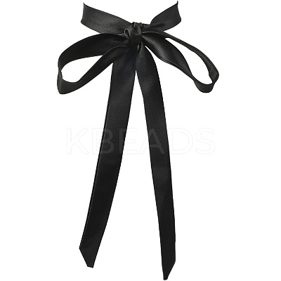 2Pcs Ribbon Long Bow Tie for Women AJEW-SP0003-50A-1