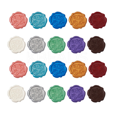 20Pcs 10 Colors Adhesive Wax Seal Stickers DIY-TA0003-49-1