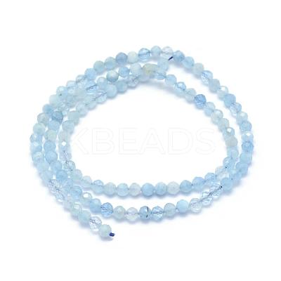Natural Aquamarine Beads Strands G-E411-19B-4mm-1