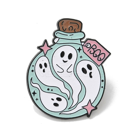 Hallowmas Ghost Enamel Lapel Pin Backs JEWB-K018-33C-EB-1