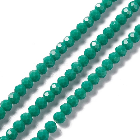 Faceted(32 Facets) Glass Beads Strands EGLA-J042-36B-11-1