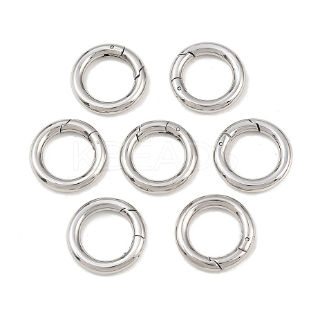 Tarnish Resistant Ring 304 Stainless Steel Spring Gate Rings LS-STAS-E073-06-1