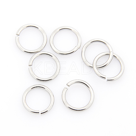 Tarnish Resistant 304 Stainless Steel Open Jump Rings STAS-J013-10xx1.2mm-01-1