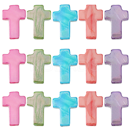 50Pcs 5 Colors Natural Freshwater Shell Beads Strands SHEL-SC0001-67-1