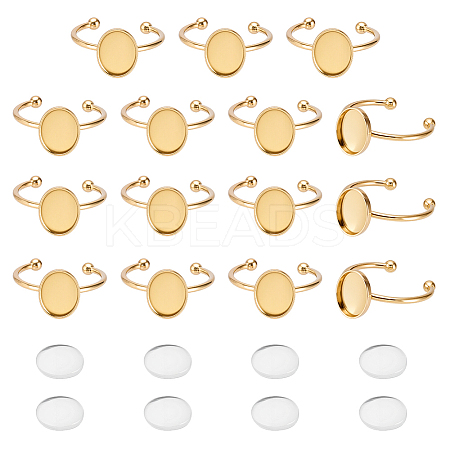 DIY Oval Cuff Ring Kits DIY-UN0008-14G-1