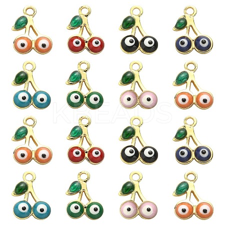 50Pcs Rack Plating Brass Enamel Pendants KK-CJ0001-87-1