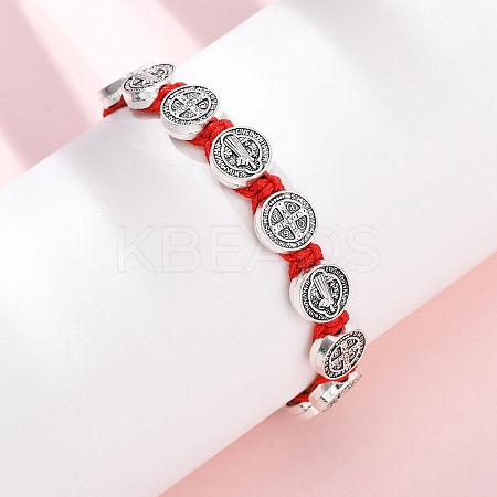 Nylon Rope Braided Bracelet for Women LS-BJEW-Z156-03AS-01-1