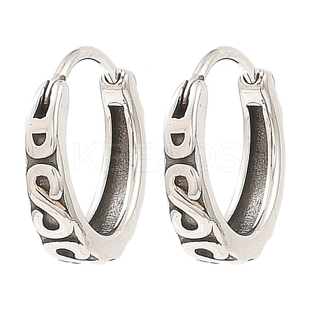316 Surgical Stainless Steel Hoop Earrings EJEW-D096-05F-AS-1
