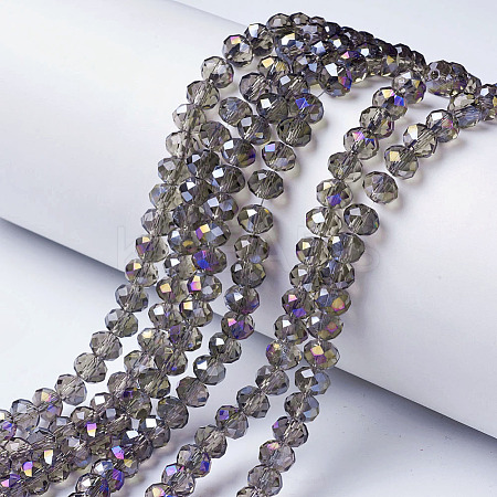 Electroplate Transparent Glass Beads Strands EGLA-A034-T2mm-F11-1