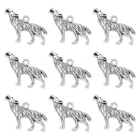 Tibetan Style Alloy Howling Wolf Pendants LS-LF1753Y-1