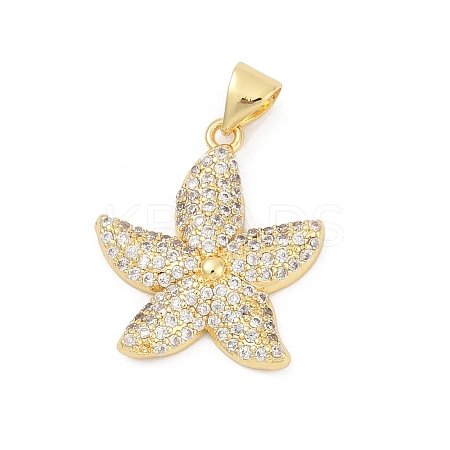 Brass Micro Pave Cubic Zirconia Pendants KK-D317-074G-1