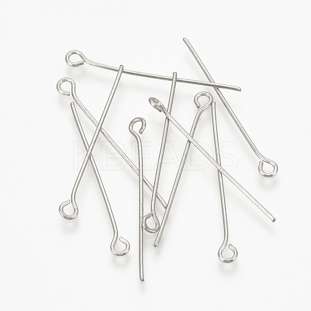 Tarnish Resistant 304 Stainless Steel Eye Pin STAS-S076-74-30mm-1