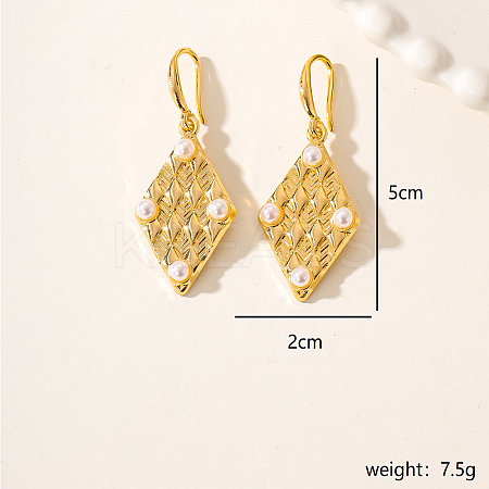 Luxury Vintage Exaggerated Metal Leaf Earrings for Party Gift Banquet Wear JZ7614-4-1