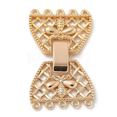 Brass Fold Over Clasps KK-N254-117G-01-1