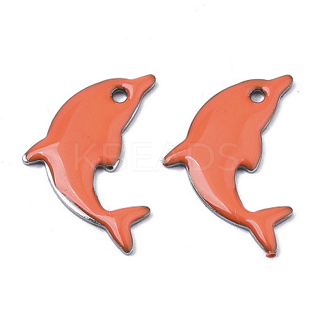 201 Stainless Steel Enamel Pendants LS-STAS-N088-16K-1