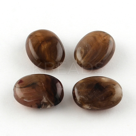 Oval Imitation Gemstone Acrylic Beads OACR-R047-15-1