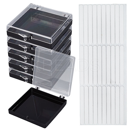 9Pcs Plastic Fake Nail Tips Storage Box CON-SP0001-15D-1