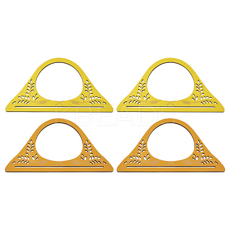 2Pcs 2 Style Wooden Bag Handles Replacement Part FIND-GN0001-02B-1