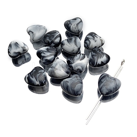 10Pcs Gradient Color Opaque Acrylic Beads PW-WGE74A2-01-1