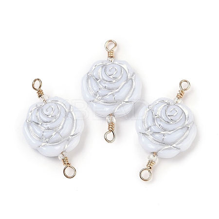 Opaque Acrylic Links Connector Charms KK-K296-07B-G-1